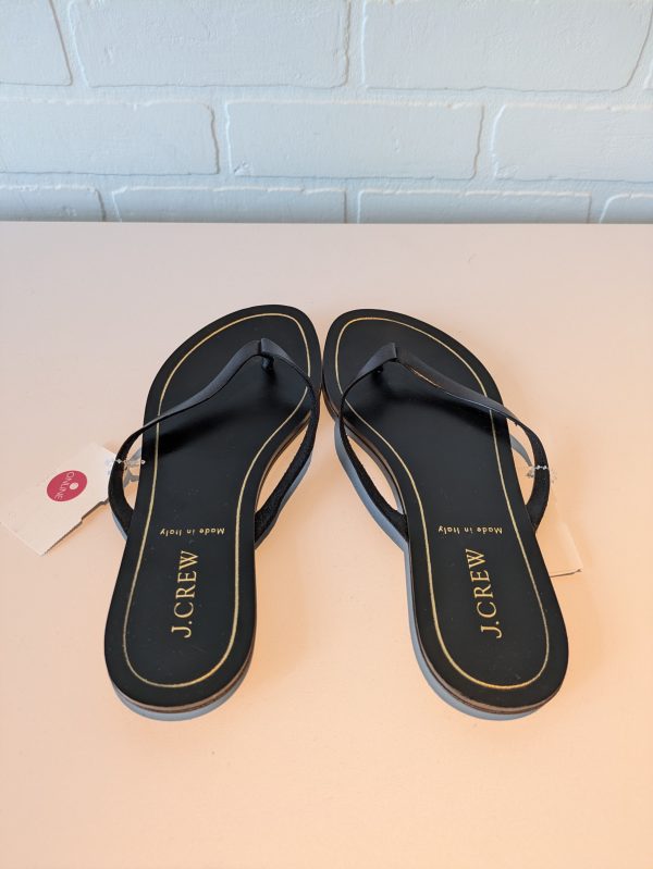 Sandals Flip Flops By J. Crew In Black, Size: 6 Fashion