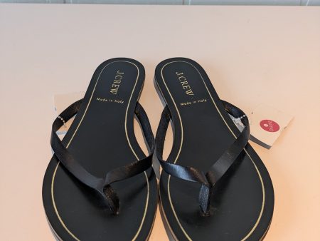 Sandals Flip Flops By J. Crew In Black, Size: 6 Fashion