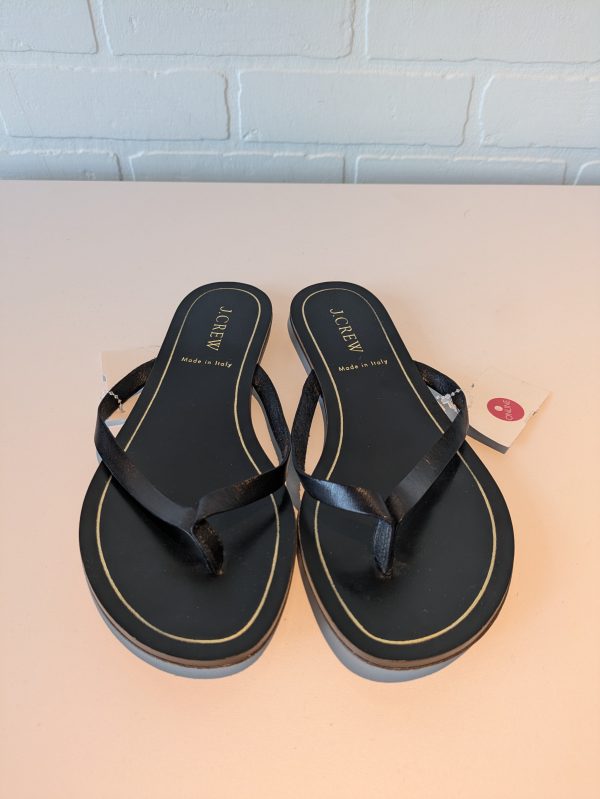 Sandals Flip Flops By J. Crew In Black, Size: 6 Fashion