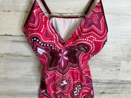 Swimsuit 2pc By Clothes Mentor In Black & Pink, Size: Xl Online now