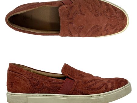 Ivy Primrose Suede Slip On Sneakers Designer By Frye In Rosewood, Size: 10 Online now